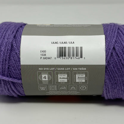 Red Heart With Love Yarn Medium Worsted Weight 7 oz 370 Yards Acrylic Purple Lilac